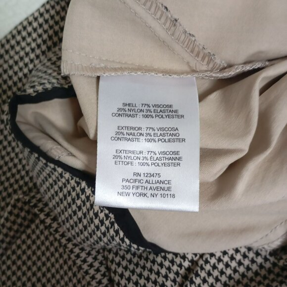 Ellen Tracy Womens Houndstooth Ankle Pant Size M Office Pants - Picture 3 of 10